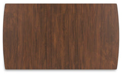 Lyncott Extension Dining Table top view of the mango wood veneer surface - Whats New Furniture Portland OR