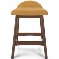 Lyncott Counter Height Bar Stool - Mustard - Whats New Furniture - Portland, Oregon