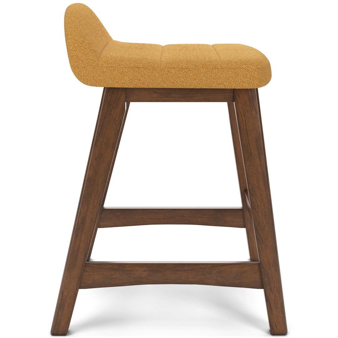 Lyncott Counter Height Bar Stool - Mustard - Whats New Furniture - Portland, Oregon