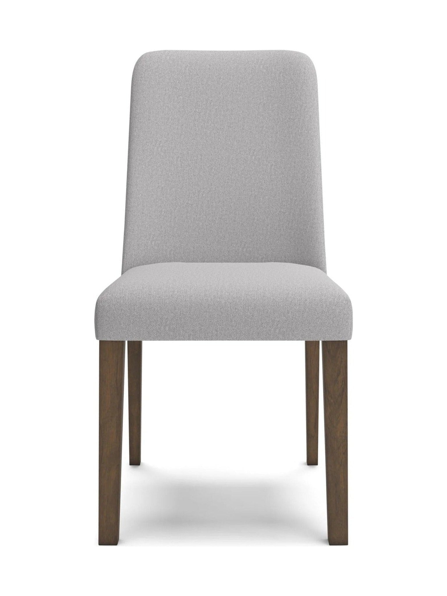 Lyncott Dining Chair in Grey front - upholstered dining chair by Ashley - Whats New Furniture Portland OR