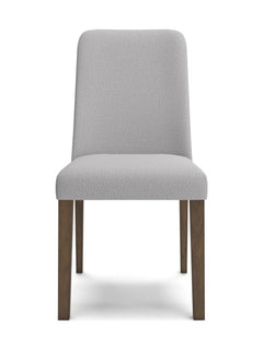 Lyncott Dining Chair in Grey front - upholstered dining chair by Ashley - Whats New Furniture Portland OR