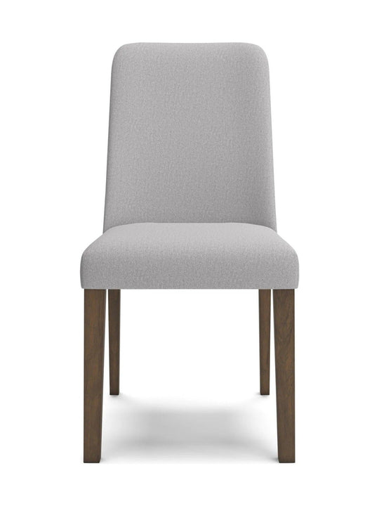 Lyncott Dining Chair in Grey front - upholstered dining chair by Ashley - Whats New Furniture Portland OR