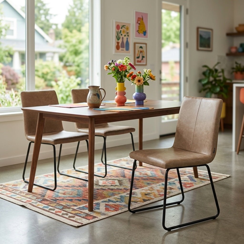 Pharwynn Dining Chair styled in a bright Portland mid-century modern interior - Whats New Furniture