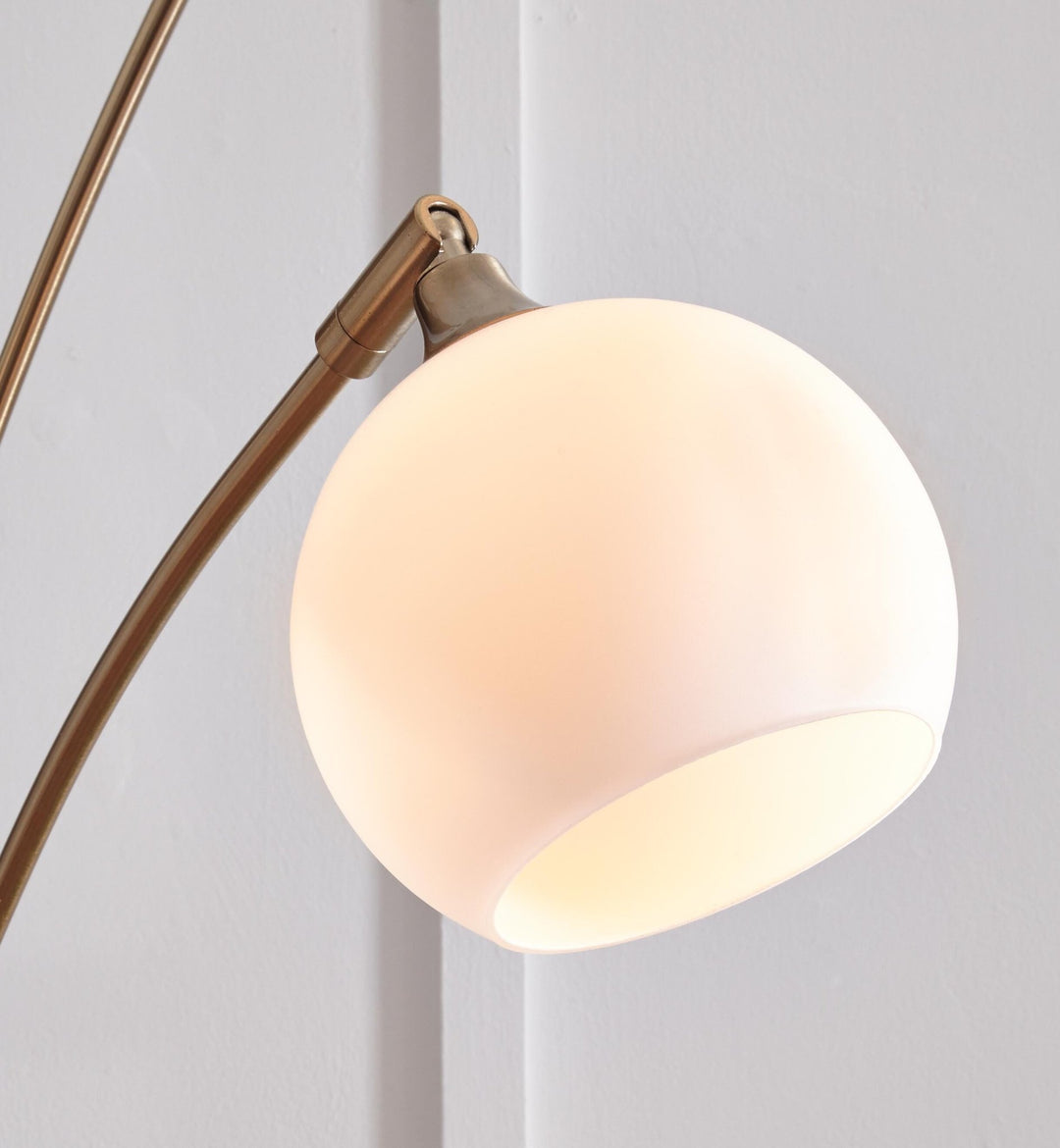 Taliya Arc Lamp in Champagne/White — Ashley Furniture detail view
