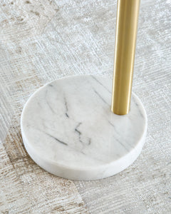 Valo Arc Lamp in Gold Finish — Ashley Furniture official base detail view