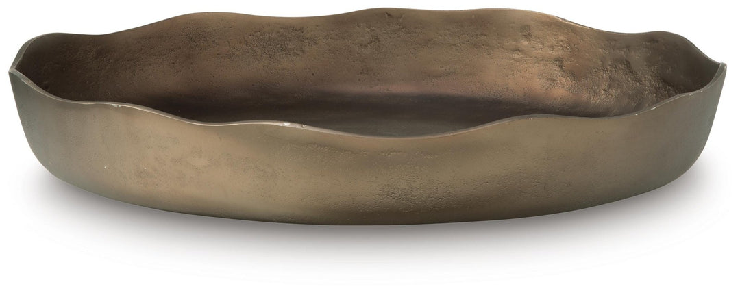Wallmen Tray in Champagne Gold Finish — official Ashley Furniture studio view