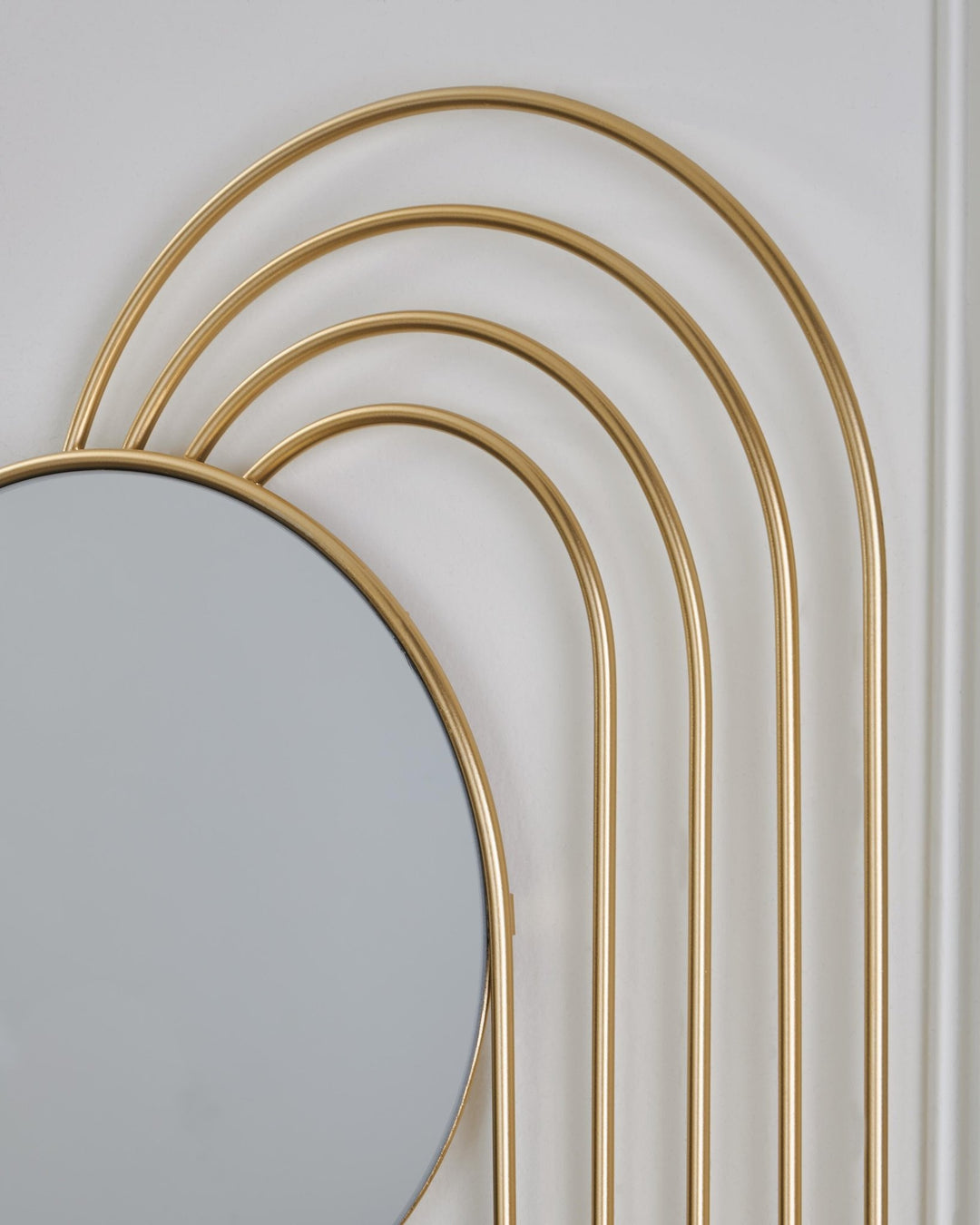 Warrenley Accent Mirror in Gold Finish — Ashley Furniture detail view