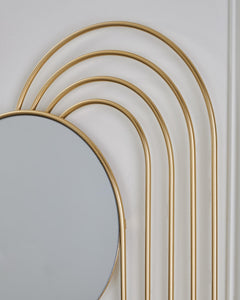 Warrenley Accent Mirror in Gold Finish — Ashley Furniture detail view