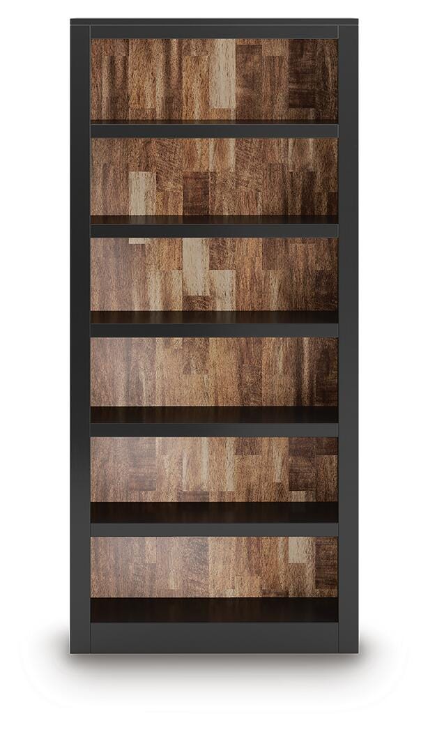 Wildenauer Bookcase straight-on view of the six shelves - Whats New Furniture Portland OR
