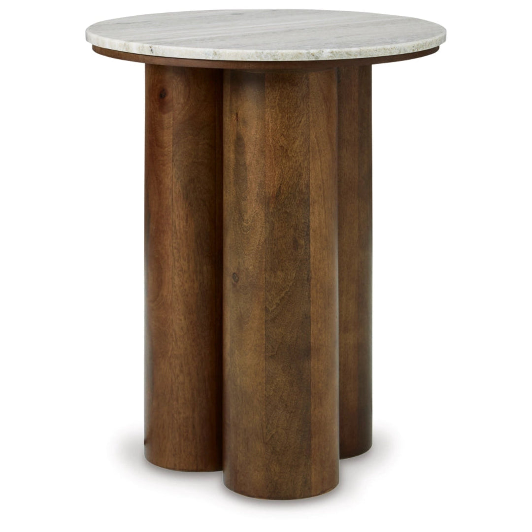 Henfield Accent Table - side angle - mid-century modern side tables - Whats New Furniture Portland OR