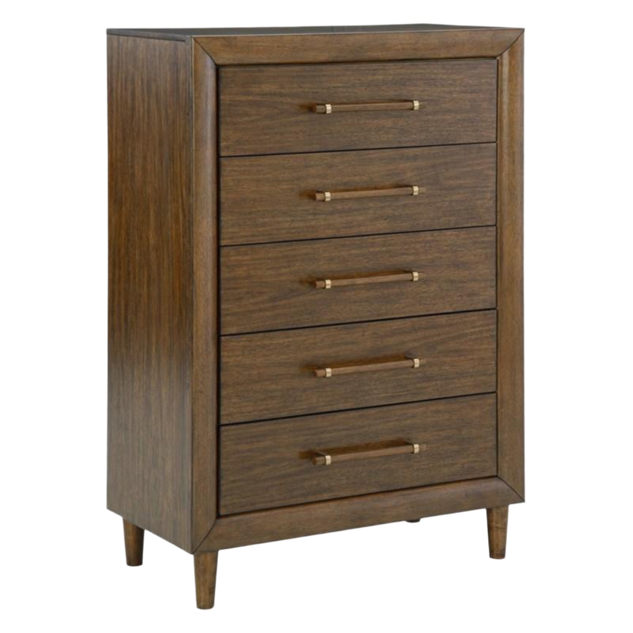 Lyncott 5 Drawer Chest of Drawers in Medium Brown - five drawer chest by Ashley - Whats New Furniture Portland OR