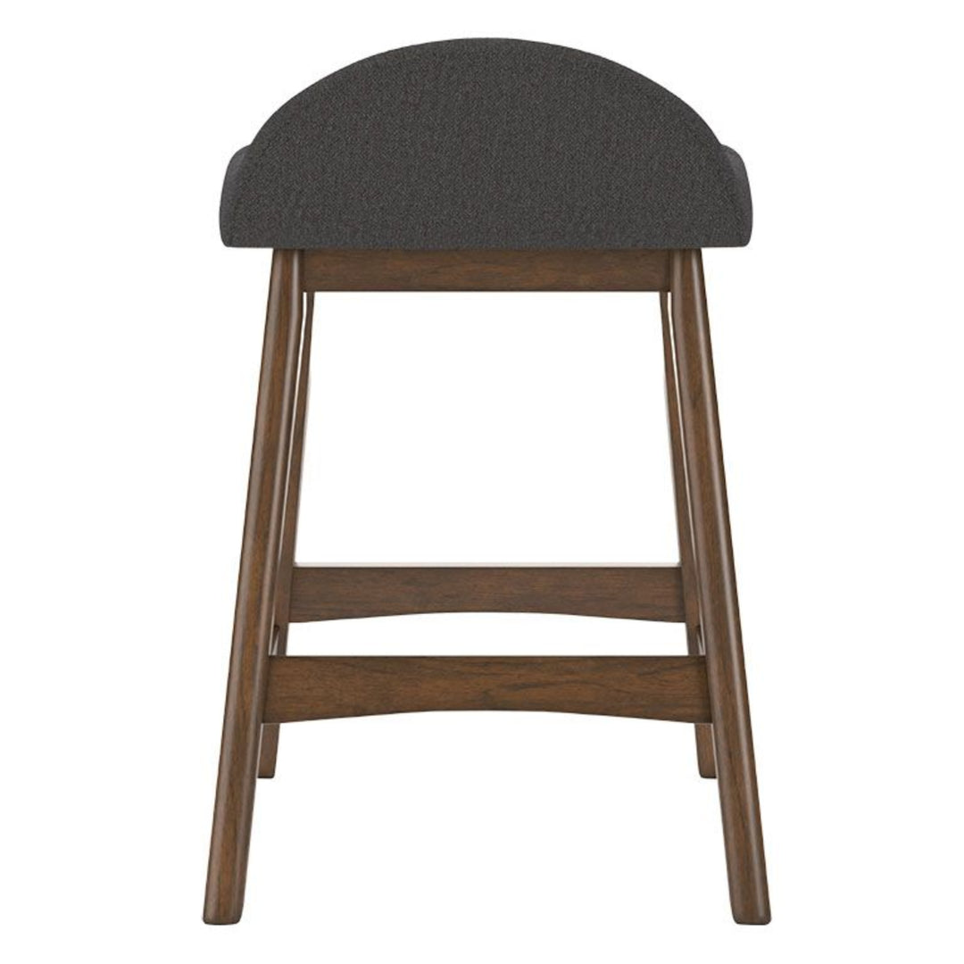 Lyncott Counter Height Bar Stool in Charcoal variant back view - counter height bar stool by Ashley - Whats New Furniture Portland OR