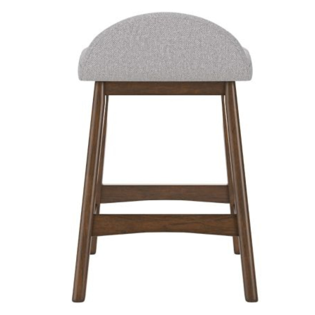 Lyncott Counter Height Bar Stool in Light Grey back view - counter height bar stool by Ashley - Whats New Furniture Portland OR
