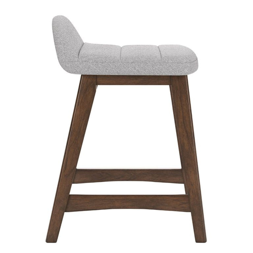Lyncott Counter Height Bar Stool in Light Grey side view - counter height bar stool by Ashley - Whats New Furniture Portland OR