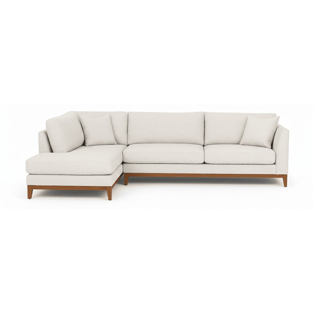 Aspen Open Chaise Sectional in Avenger Pumice lifestyle setting - open-chaise sectional sofa by Stanton - Whats New Furniture Portland OR