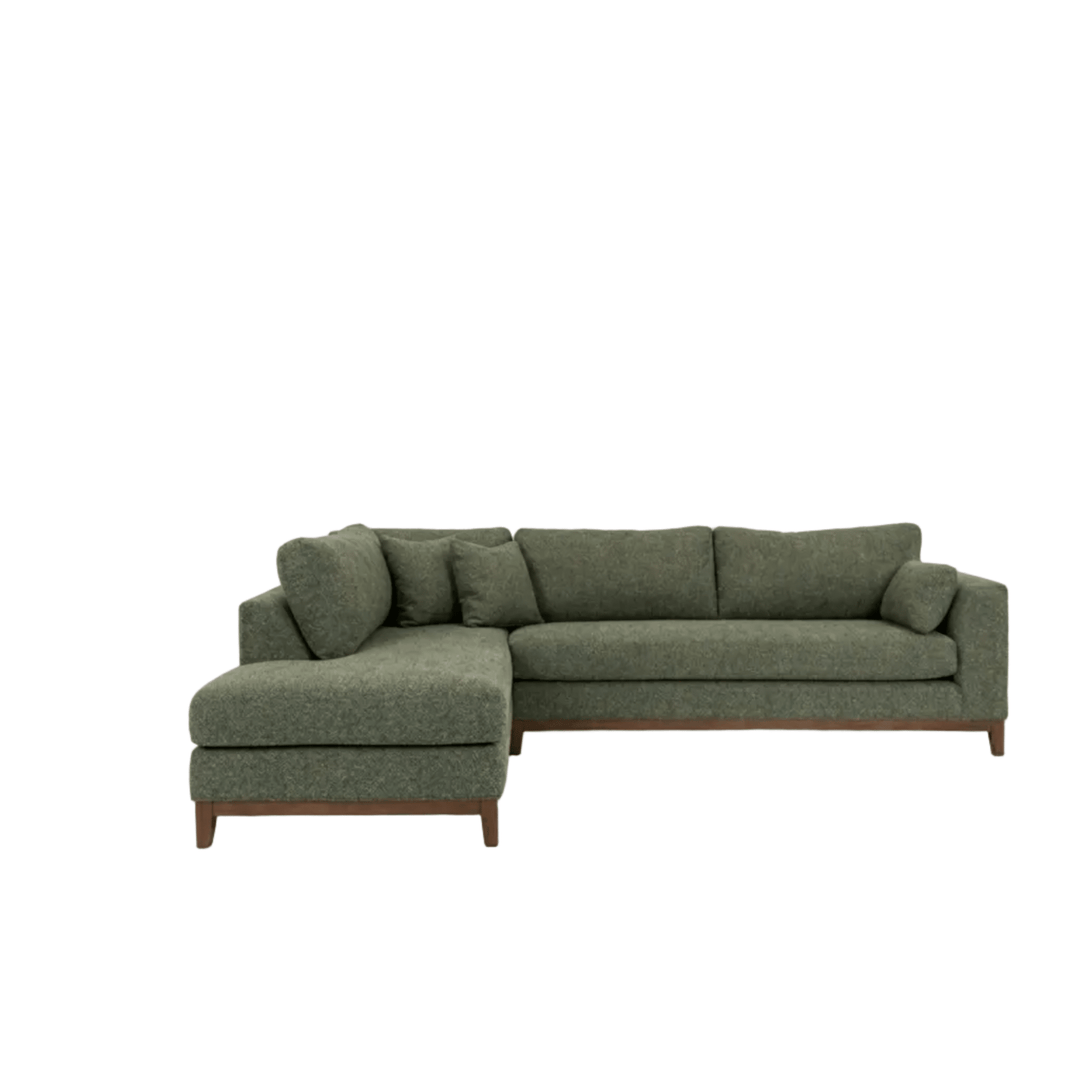 Aspen Open Chaise Sectional in Marquis Rust detail view - open-chaise sectional sofa by Stanton - Whats New Furniture Portland OR