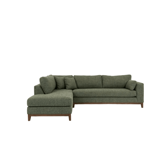 Aspen Open Chaise Sectional in Marquis Rust detail view - open-chaise sectional sofa by Stanton - Whats New Furniture Portland OR