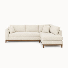Aspen Open Chaise Sectional in Phat Cream, right-hand chaise - studio front view - Stanton - Whats New Furniture Portland OR