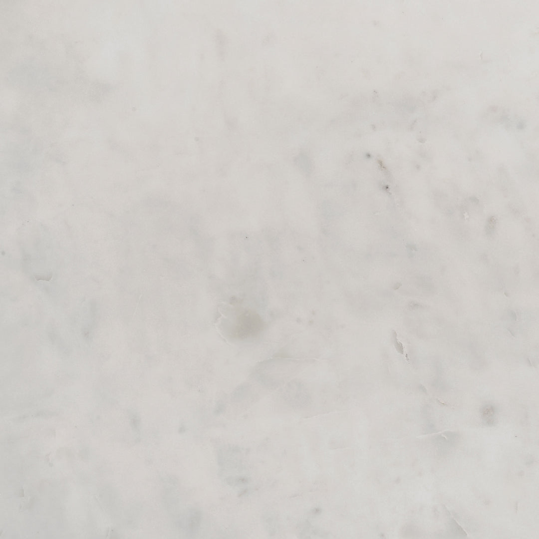 Astoria Round Genuine Marble Side End Table White - What&