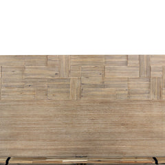 Atlantis King Bed Frame in Light Brushed Taupe alternate angle - king geometric bed frame by LH Imports - Whats New Furniture Portland OR