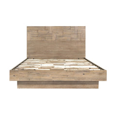 Atlantis King Bed Frame in Light Brushed Taupe - king geometric bed frame by LH Imports - Whats New Furniture Portland OR