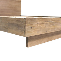 Atlantis King Bed Frame in Light Brushed Taupe top-down view - king geometric bed frame by LH Imports - Whats New Furniture Portland OR