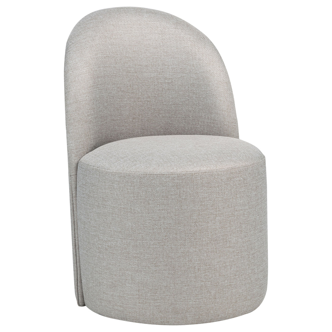 Aubrey Upholstered Barrel Dining Side Chair Beige (Set of 2) - What&