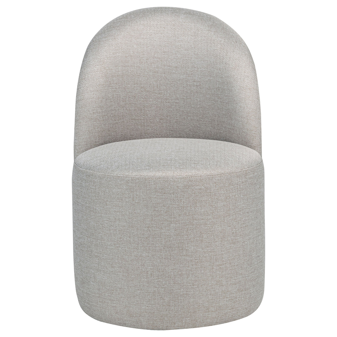 Aubrey Upholstered Barrel Dining Side Chair Beige (Set of 2) - What&