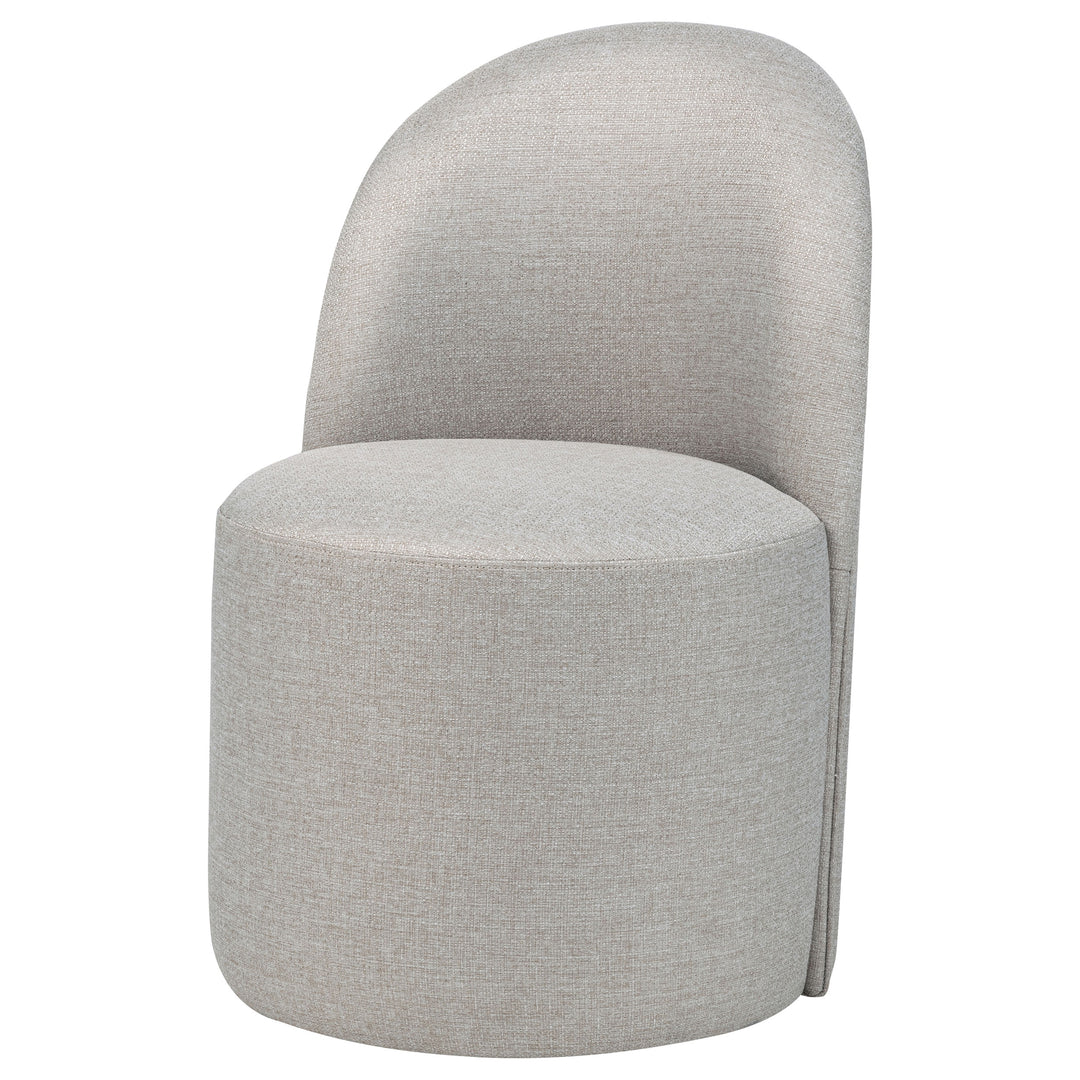 Aubrey Upholstered Barrel Dining Side Chair Beige (Set of 2) - What&