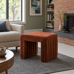 Augustine Ottoman in Surrey Auburn styled in a Portland home - Whats New Furniture