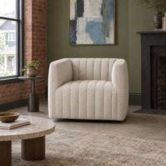 Augustine Swivel Chair in Dover Crescent styled in a Portland home - Whats New Furniture