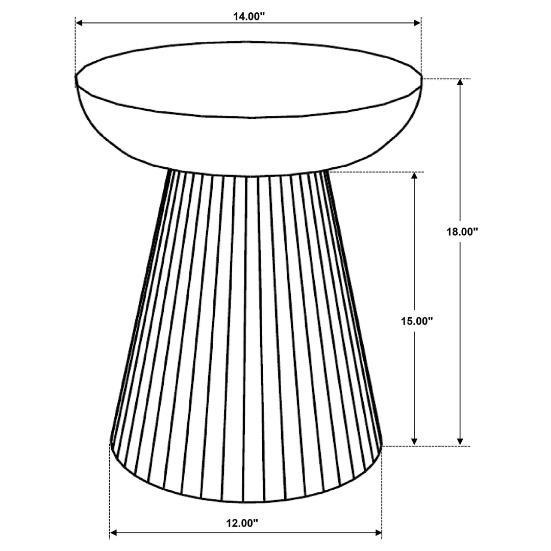 Aureo Round Solid Wood Accent Side Table Wild Honey - What&