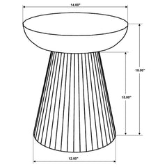 Aureo Round Solid Wood Accent Side Table Wild Honey - What&