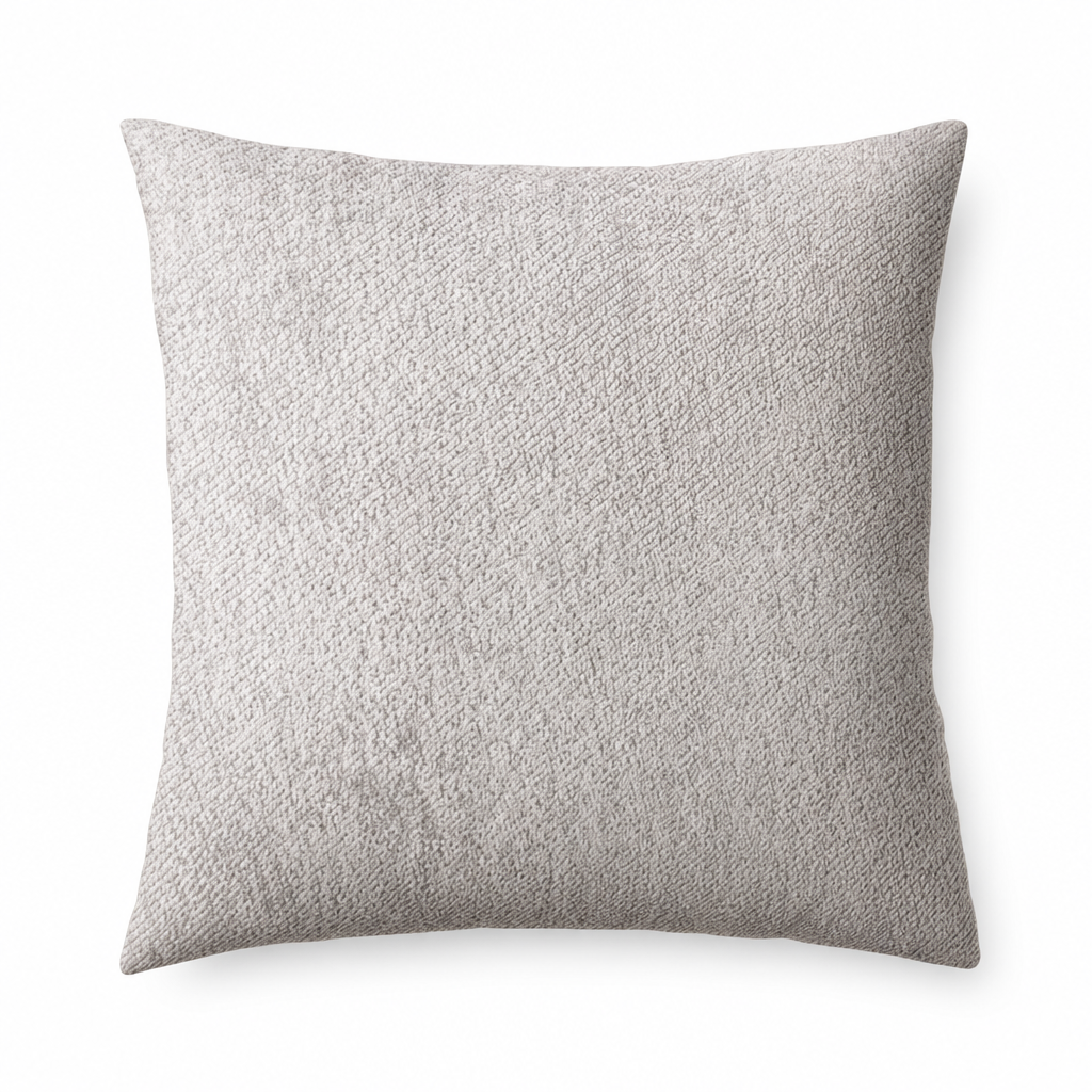 Ava Solid Square Pillow in Light Grey front view - throw pillow by Olliix - Whats New Furniture Portland OR