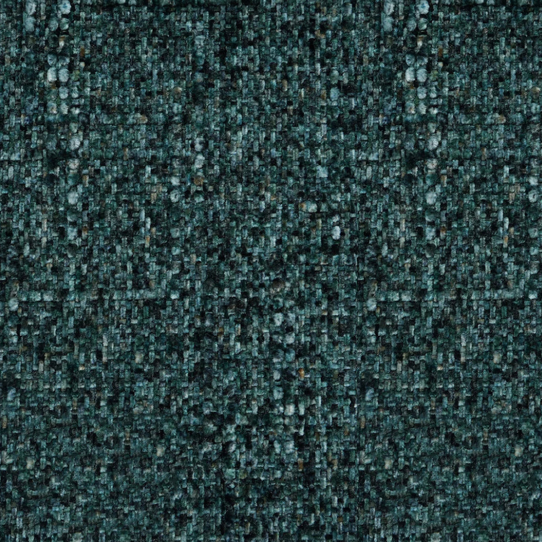 Azzaro Make Waves teal chenille throw pillow fabric swatch by Decor Fifty-Five - Whats New Furniture Portland OR