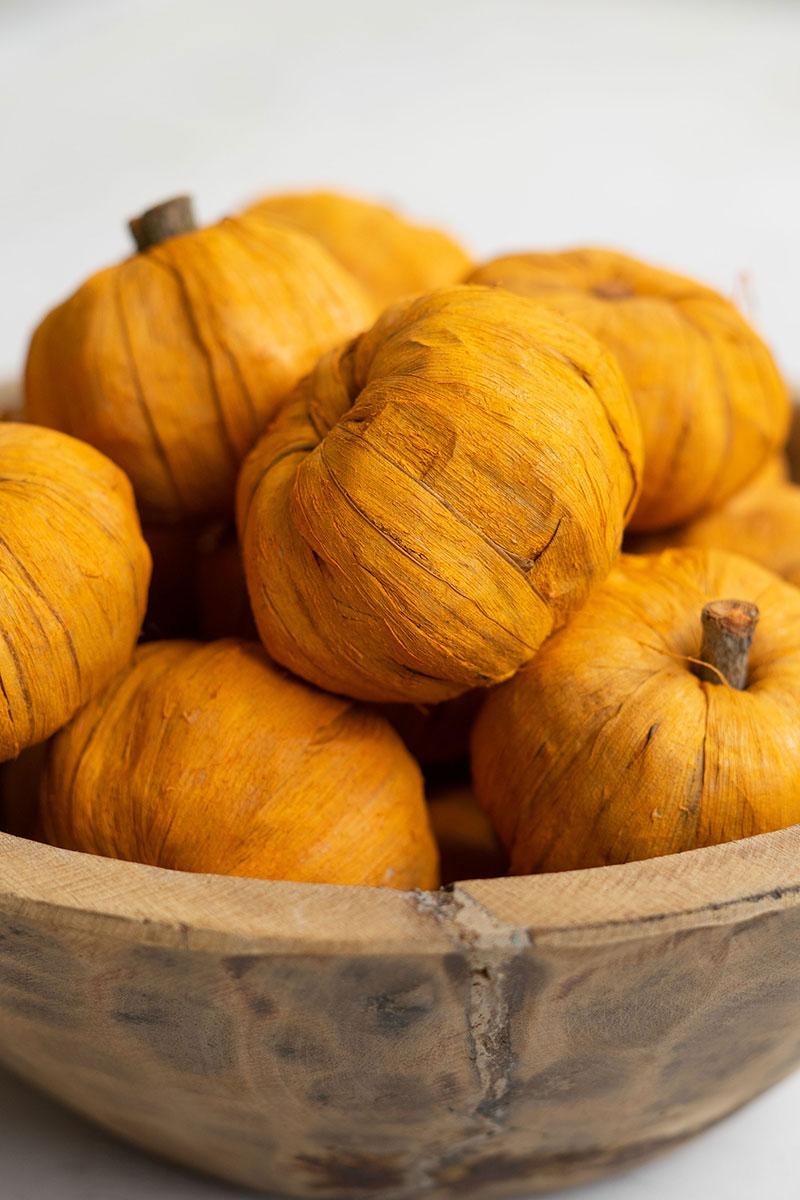 Bag of 15 Dried Miniature Faux Pumpkins group - home decor by Kalalou - Whats New Furniture Portland OR