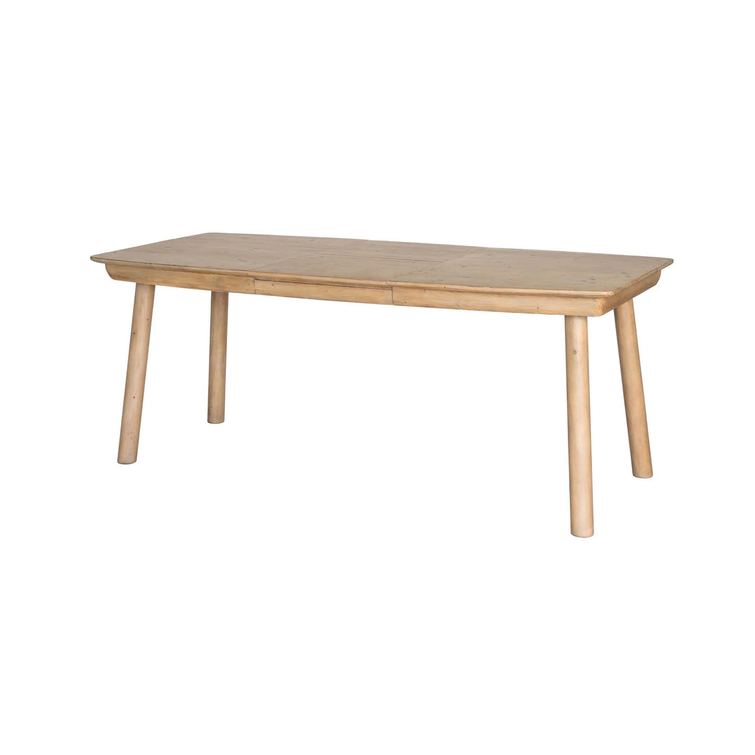 Bahama Extension Dining Table in brown side angle - reclaimed pine extension dining table by LH Imports - Whats New Furniture Portland OR