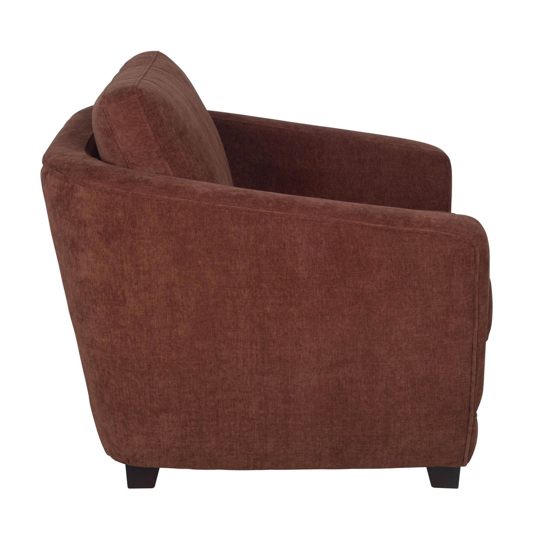 Baltimo Club Chair in Deep Rust side view - upholstered club chair by LH Imports - Whats New Furniture Portland OR