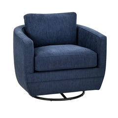 Baltimo Swivel/Glider Chair in Peacock Blue side angle - swivel glider chair by LH Imports - Whats New Furniture Portland OR