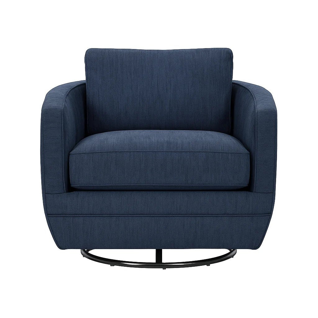 Baltimo Swivel/Glider Chair in Peacock Blue front view - swivel glider chair by LH Imports - Whats New Furniture Portland OR