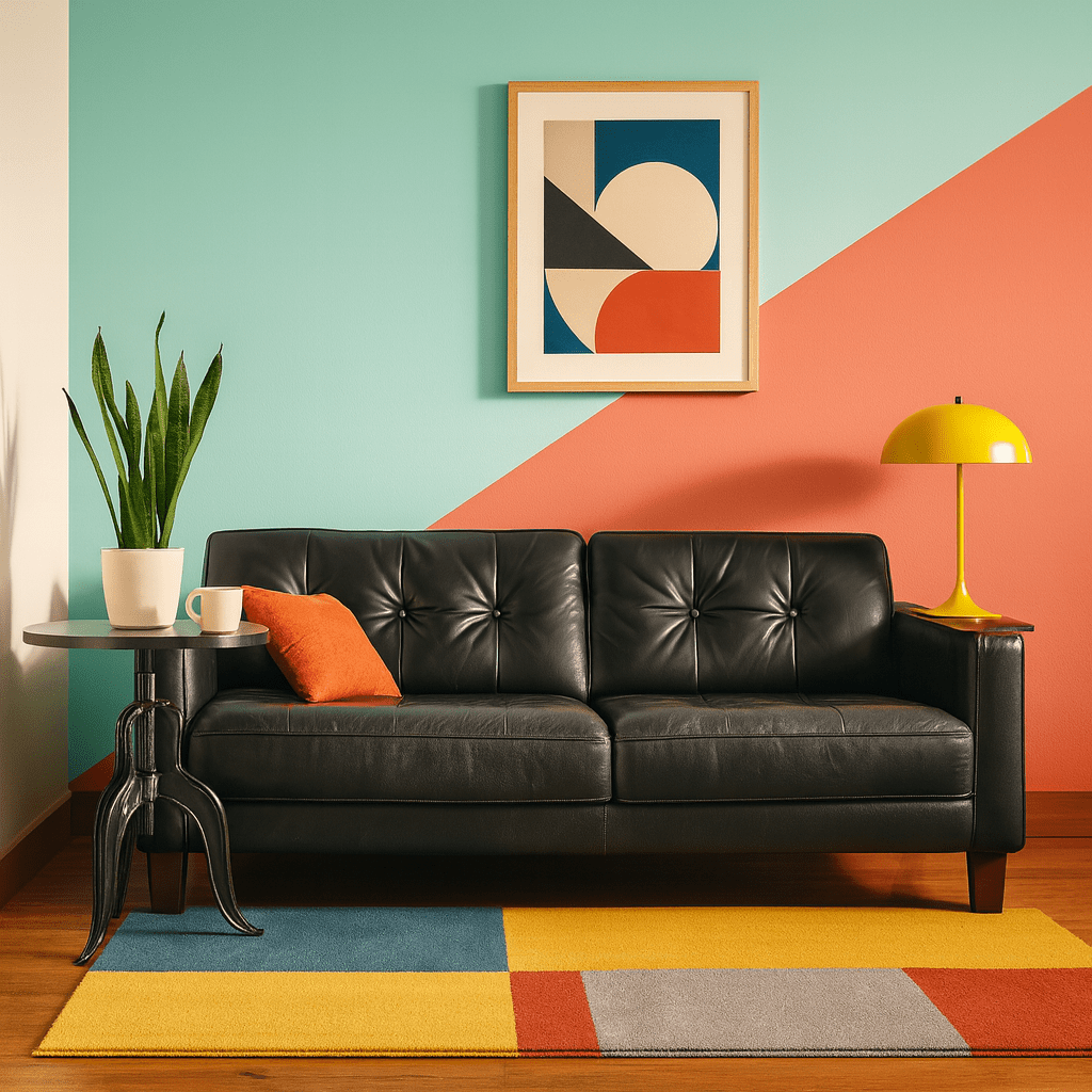 Baxter Leather Sofa detail view 4 - Whats New Furniture - Portland, Oregon