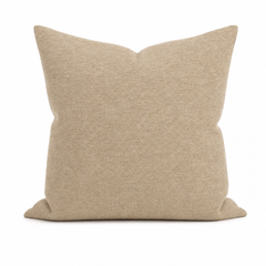 Beckett Fawn Chenille Throw Pillow front view by Decor Fifty-Five - Whats New Furniture Portland OR