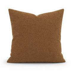 Beckett Honeycomb camel chenille throw pillow front view by Decor Fifty-Five - Whats New Furniture Portland OR