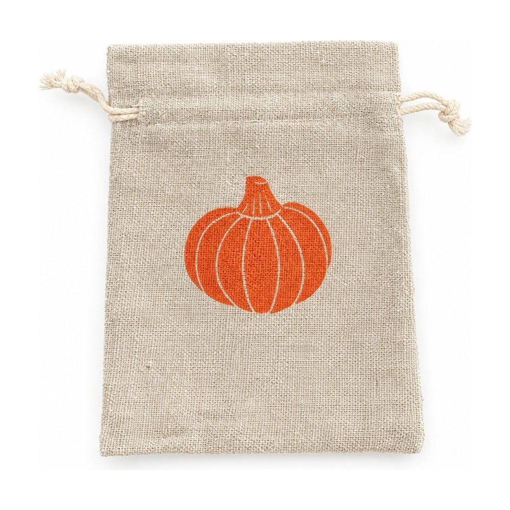 Beige pumpkin Halloween bag with a rounded seasonal silhouette.