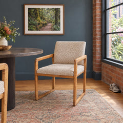 Set of Four Mid-Century Dining Chairs in Beige styled in a Portland home - Whats New Furniture