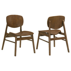 Benford Dining Side Chair Wood Seat Dark Brown (Set of 2) - What&
