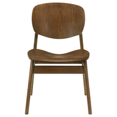 Benford Dining Side Chair Wood Seat Dark Brown (Set of 2) - What&