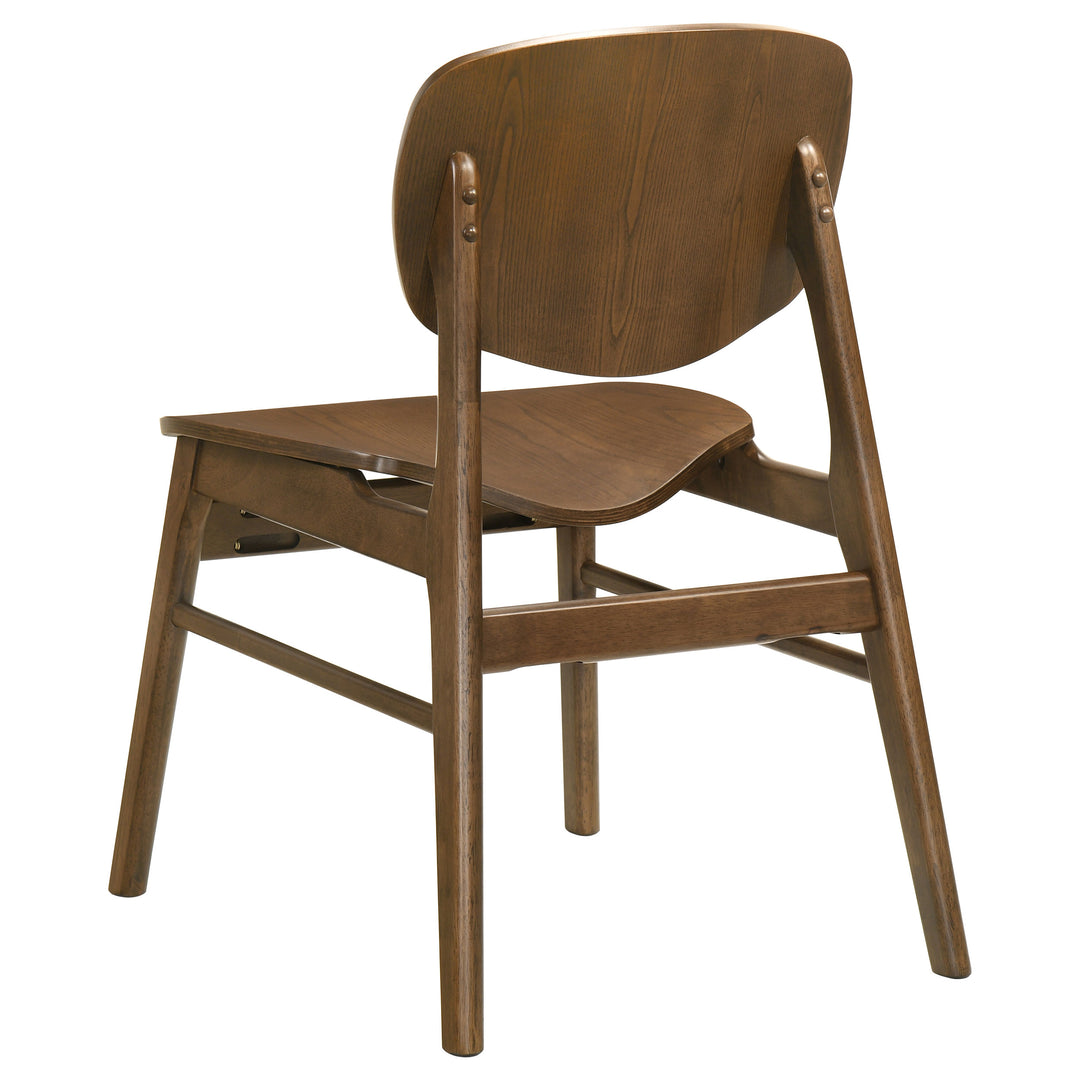 Benford Dining Side Chair Wood Seat Dark Brown (Set of 2) - What&