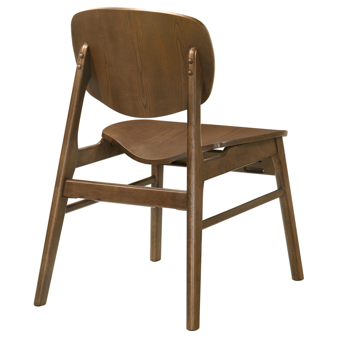 Benford Dining Side Chair Wood Seat Dark Brown (Set of 2) - What&