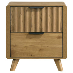 Bennett 2-drawer Bedroom Nightstand Bedside Table Light Oak - What&